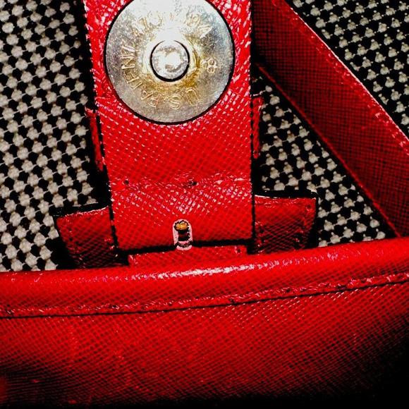 Prada Milano Buckle Flap Red Leather Mini Belt Bag Vintage - Picture 7 of 7